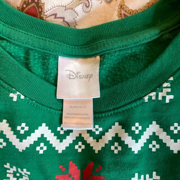 Women's DISNEY Holiday Sweatshirt Mickey Minnie XL NICE!!! - Picture 4 of 8